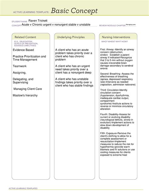 Basic Concept Ati Template Example