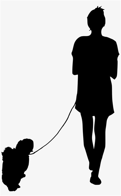 Free Download Person Walking Dog Silhouette Free Transparent Png