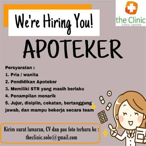 Lowongan Kerja Apoteker The Clinic Center Di Solo Info Loker Solo