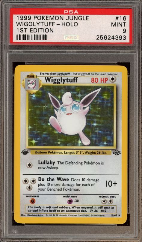 Pokemon Wigglytuff Jungle St Edition Holo Rare Psa Mint Ebay