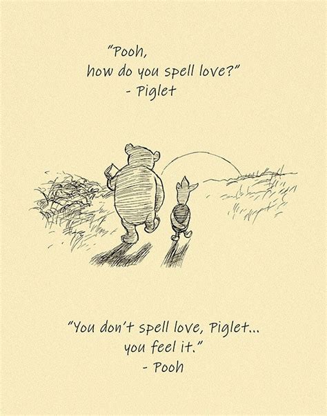 How Do You Spell Love Asked Piglet Wall Art Winnie The Pooh Art Print