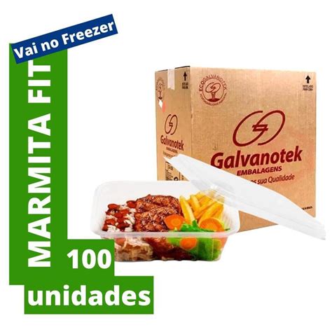 Marmita Fit Tampa Para Freezer E Microondas 500 Ml G306 100