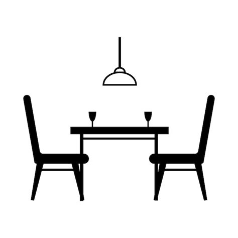 Premium Vector Dining Table Set Icon