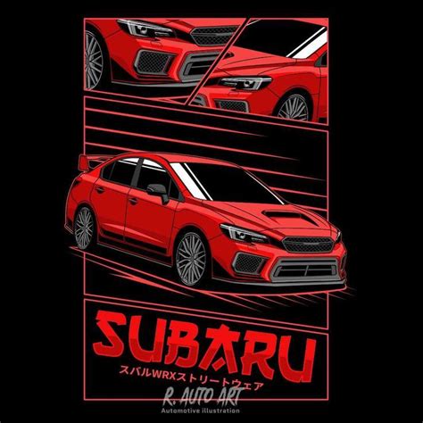 Subaru manga style | Automotive illustration, Subaru, Car artwork
