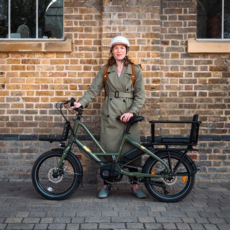 Tern Quick Haul P9 E Bike In Olive Green Cyclechic