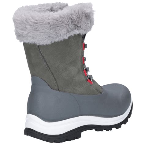 Muck Boot Women S Arctic Apres Lace Up Boots In Grey Red