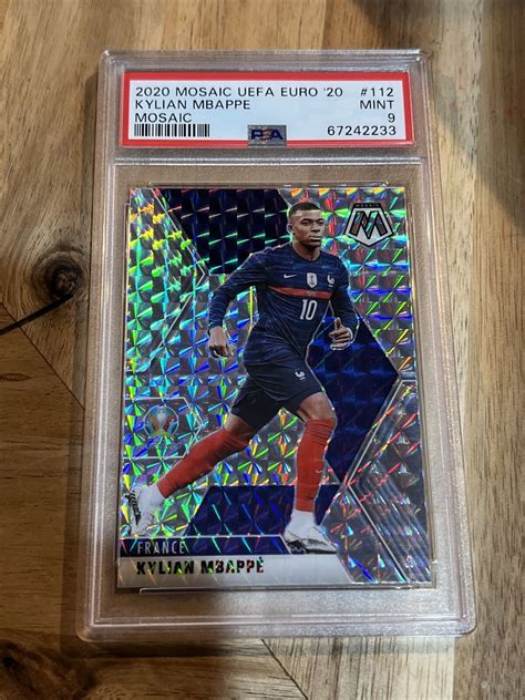 KYLIAN MBAPPE 2020 21 PANINI MOSAIC UEFA EURO 20 MOSAIC PRIZM 112 PSA