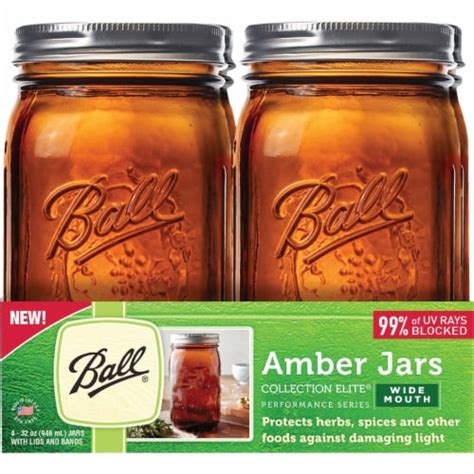 Ball Collection Elite Quart Wide Mouth Amber Canning Jar 32 Oz Kroger