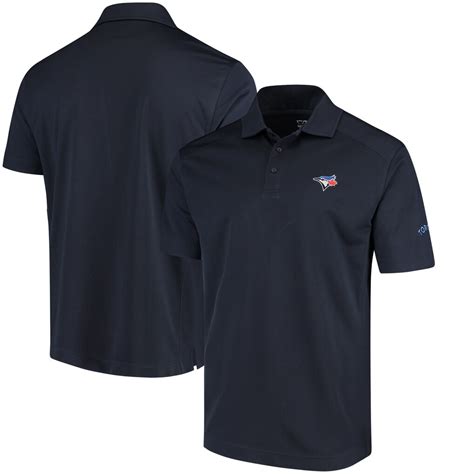 Mens Toronto Blue Jays Cutter And Buck Genre Polo With Sleeve Logo