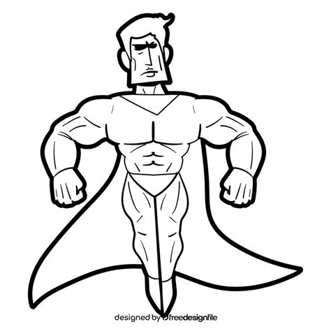 Superman Cartoon Black And White Clipart Free Download