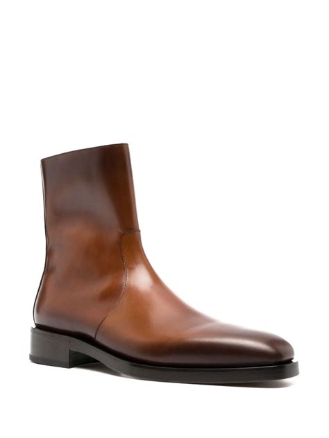 Ferragamo Gerald Leather Ankle Boots Farfetch