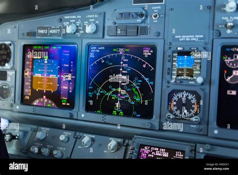 Flight Instruments and glass cockpit Stock Photo, Royalty Free Image ...