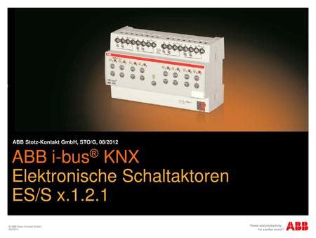 ABB I Bus KNX Fan Coil Aktor FCA S Ppt Herunterladen