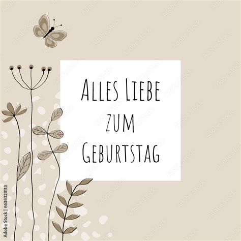 Alles Liebe Zum Geburtstag Schriftzug In Deutscher Sprache