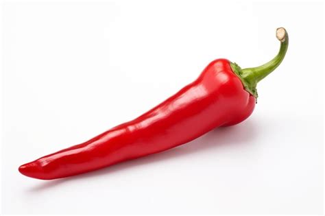 Premium Photo A Red Hot Pepper On A White Surface
