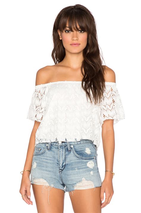 Lyst Surf Gypsy Crochet Off Shoulder Top In White