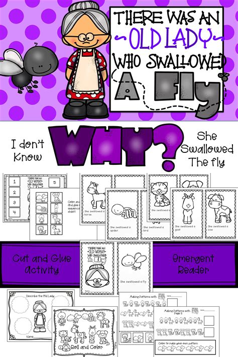 Printable Old Lady Who Swallowed A Fly Activities