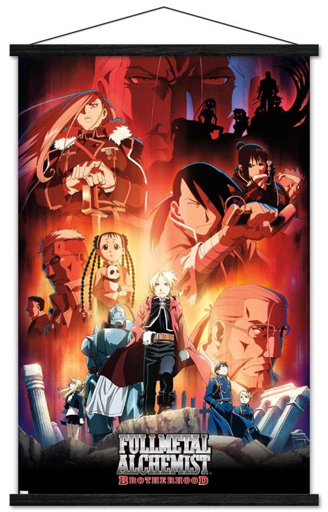 Fullmetal Alchemist Brotherhood Key Art Wall Poster With Magnetic