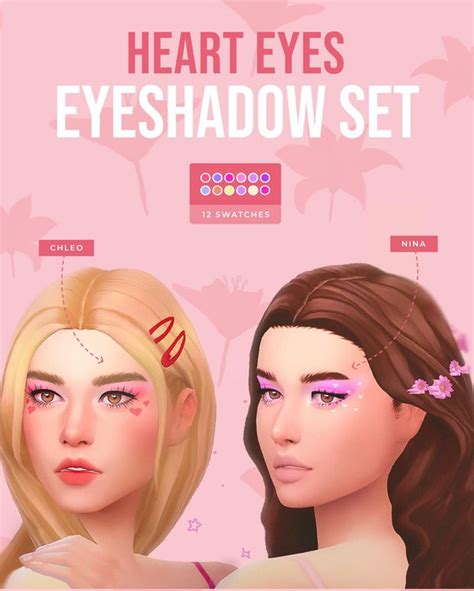 Heart Eyes Eyeshadow Set Twistedcat Sims Sims Cc Eyes Sims