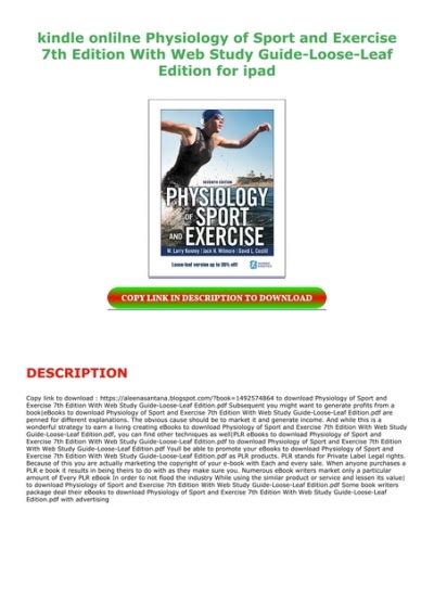 Kindle Onlilne Physiology Of Sport And Exercise 7th Edition With Web