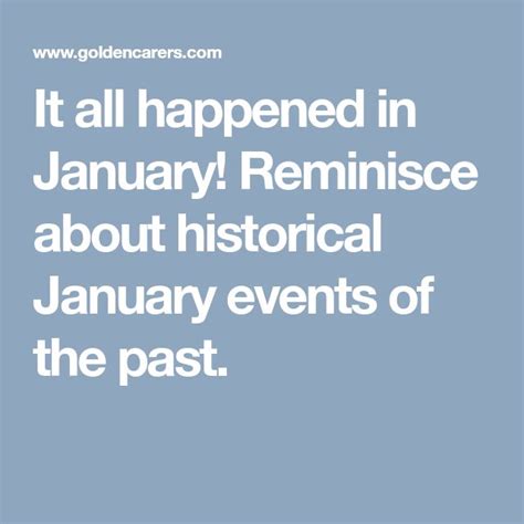 January Historical Events