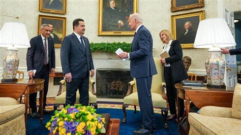 Iraqs Prime Minister Al Sudani Meets U S President Biden Media