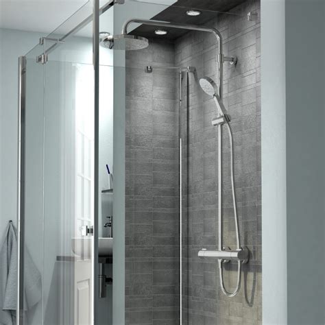 Inta Puro Safe Touch Dual Thermostatic Bar Mixer Shower Chrome Inta