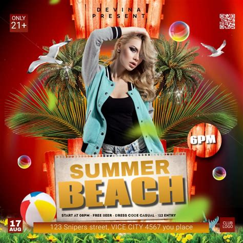 Summer Beach Flyer Template 2 Postermywall