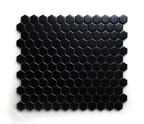 Black Hexagonal Tiles On A White Background