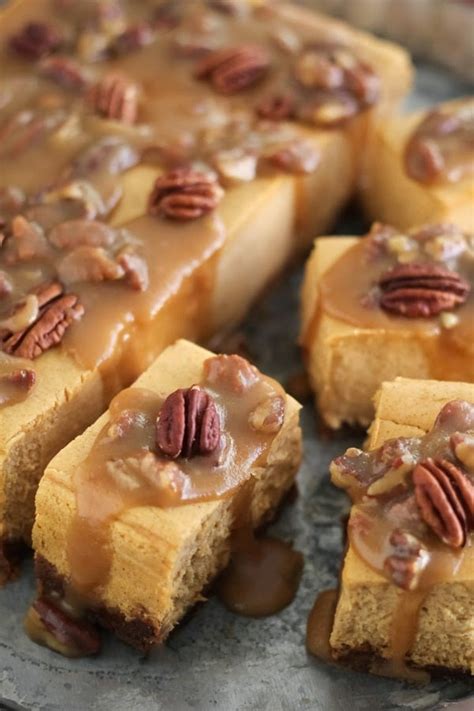 Sweet Potato Pecan Praline Cheesecake Bars Sprinkle Bakes