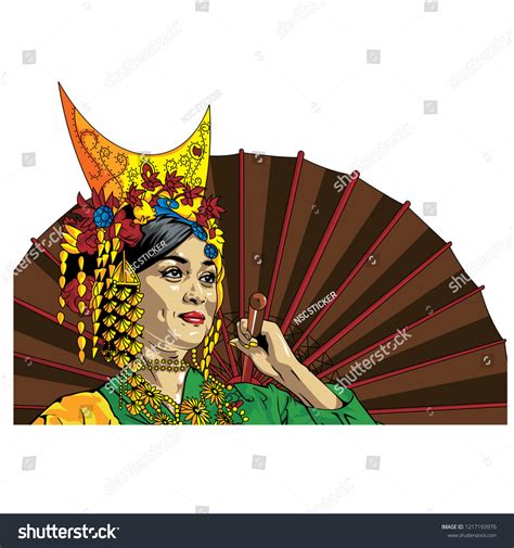 Barong Gandrung Culture Javanese Indonesian Vector Vector De Stock