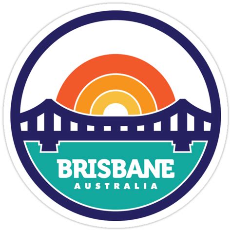 "Brisbane, Australia Logo Design" Stickers by peterjrees | Redbubble