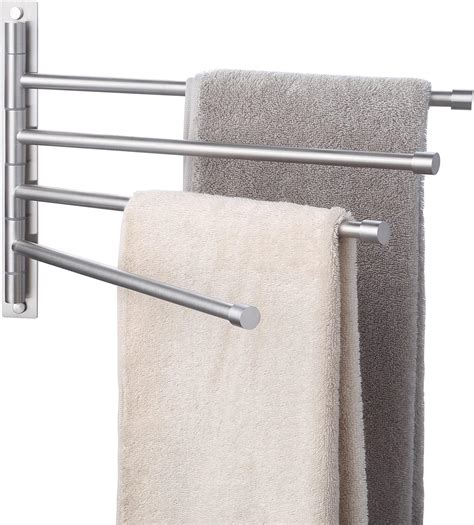 KES Swivel Towel Bar SUS 304 Stainless Steel 4 Arm Bathroom Swing