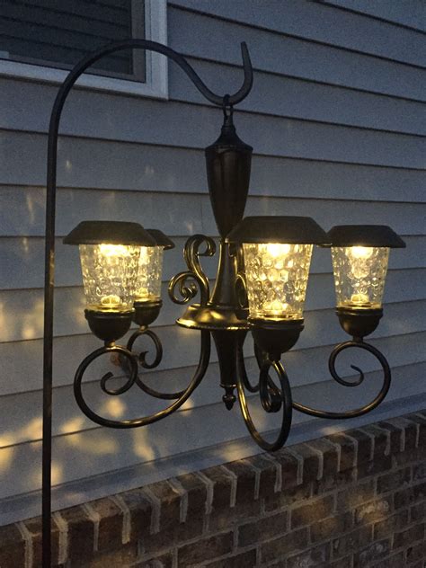 Solar Chandelier Retrofitted Solar Garden Lights Into Old Chandelier