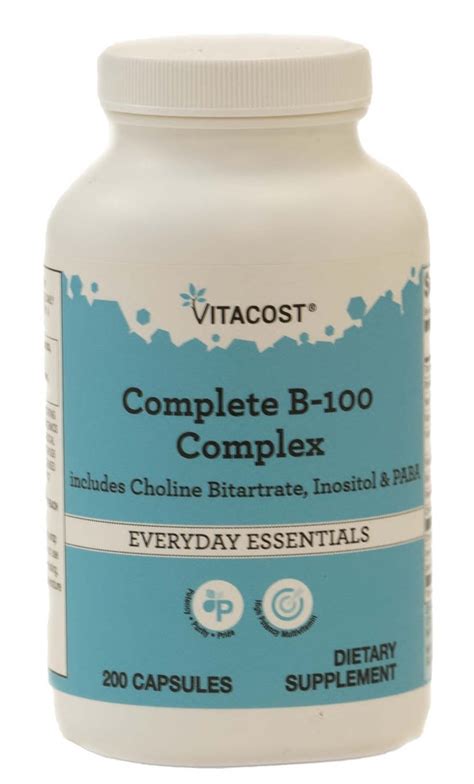 Vitacost Complete B 100 Complex 200 Capsules Vitacost