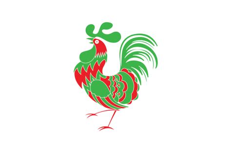 Portuguese National Animal - Rooster (Portugal Colors) SVG Cut file by ...