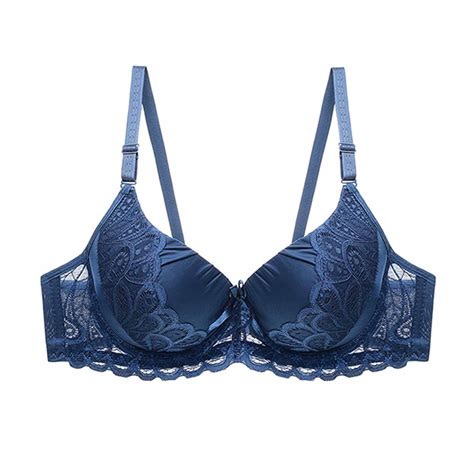 Poteti Lace Bra For Women Half Cup Push Up Bras For Women Comfortable Double Breasted Underwear