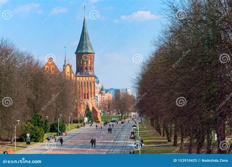 Cathedral in Kaliningrad, Cathedral of Our Lady and St. Adalbert, Brick Gothic Editorial Image ...