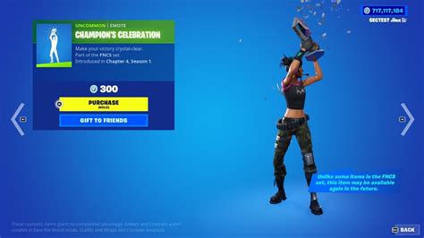 Nouvelle Emote Fncs Disponible En Boutique Sur Fortnite Youtube