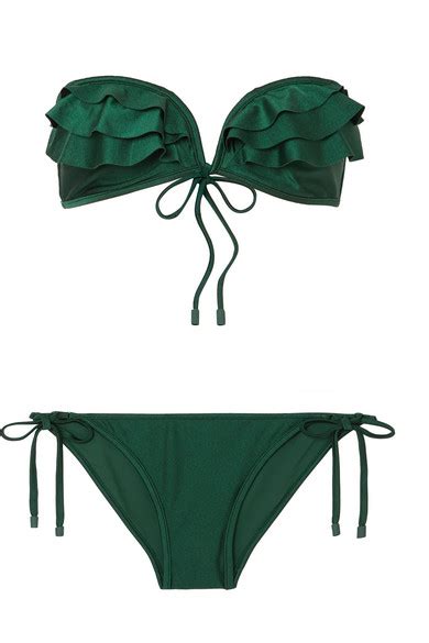 Zimmermann Verity Frill Ruffled Bandeau Bikini NET A PORTER