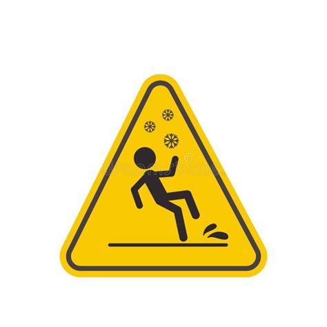 Ice Sign Slippery Warning Stock Illustrations – 412 Ice Sign Slippery ...