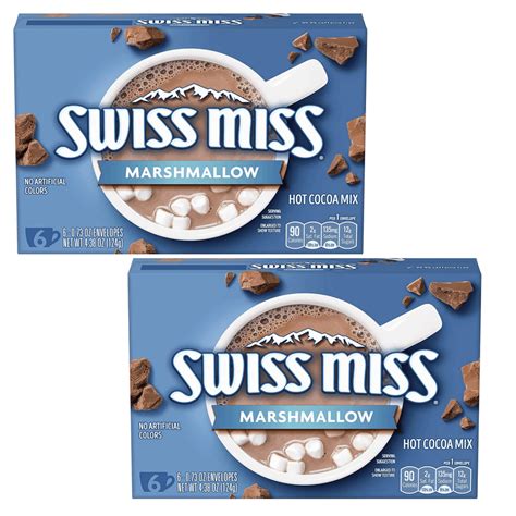 Swiss Miss Hot Cocoa Mix With Marshmallow Made With Real Cocoa Non Fat Milk Chocolatey Taste