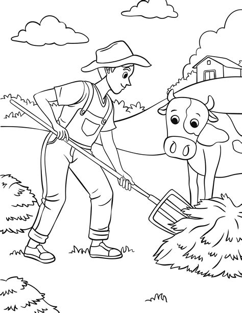 Farmer Coloring Pages