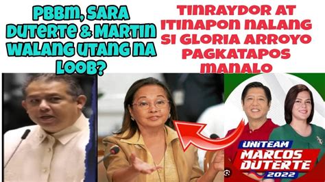 Pbbm Martin Romualdez At Sara Wala Daw Utang Na Loob Youtube