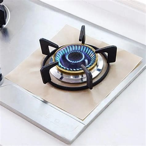 Reusable Gas Range Stove Top Burner Protector Liner Cover Oil Protector Gas Face Protection Pad ...