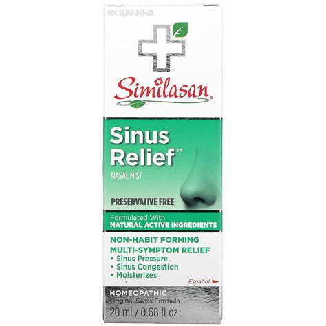 Similasan Sinus Relief Nasal Mist Fl Oz Ml