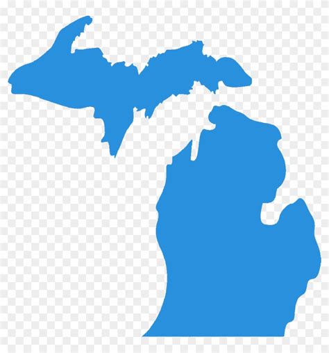 Smitten With The Mitten State Of Michigan Vector Hd Png Download