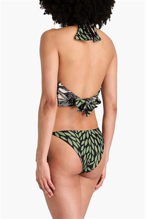 Johanna Ortiz Expression Printed Halterneck Bikini Top The Outnet