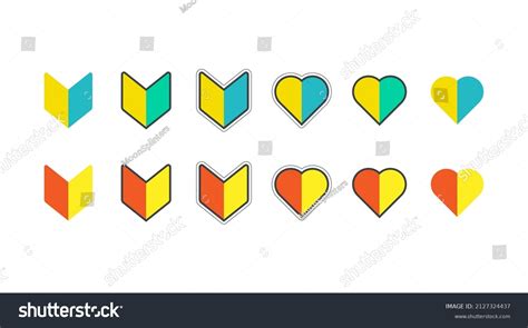 Japanese Symbol Beginner New Drivers Yellow Stock Vector (Royalty Free ...