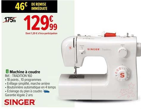 Promo Machine Coudre Singer Chez Carrefour